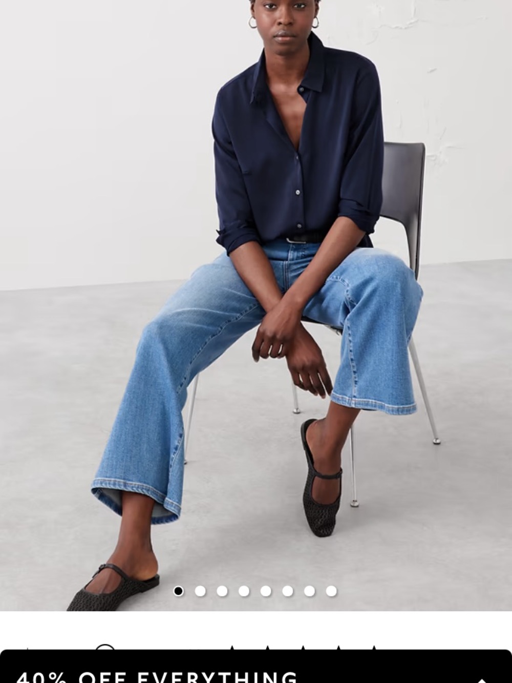 BRF Silky Classic Shirt navy M